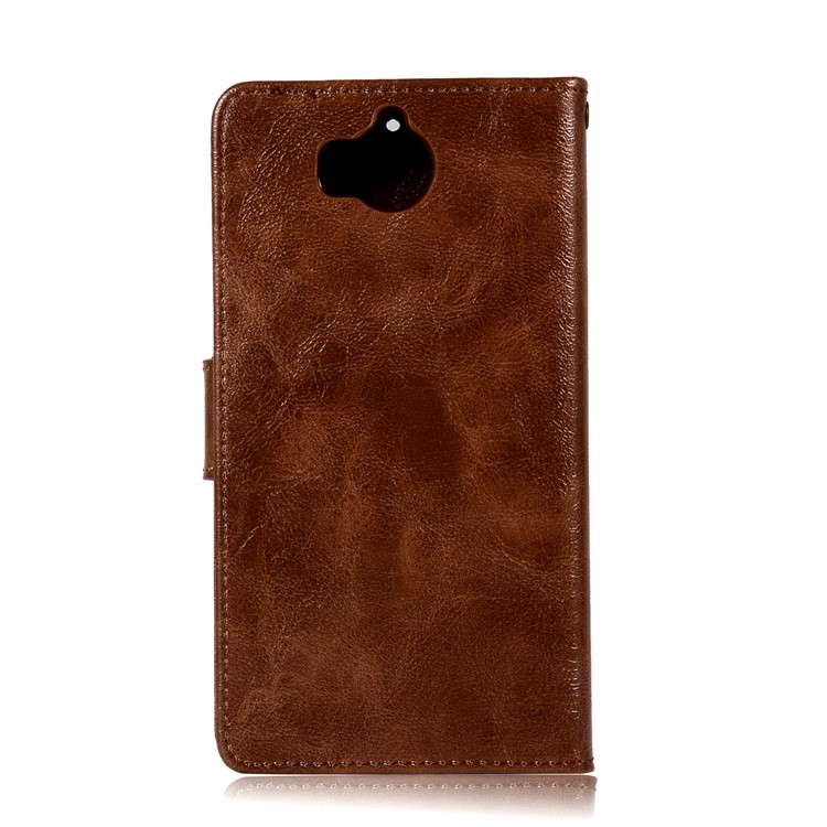 Vintage PU Leather Wallet Cell Phone Case for Huawei Y6 (2017)/Y5 (2017) - Coffee-3
