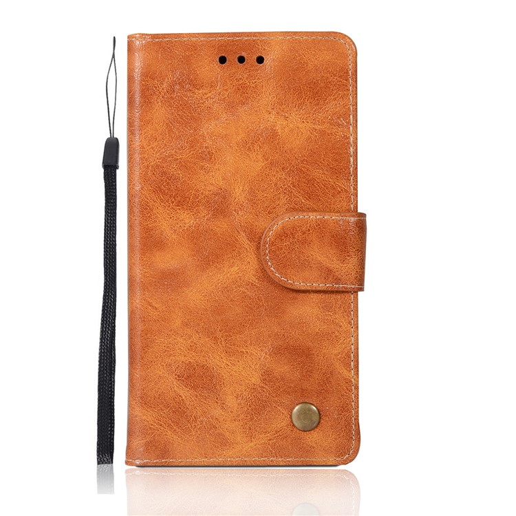 Premium Vintage PU Leather Wallet Mobile Phone Shell for Huawei P10 Lite - Brown-2