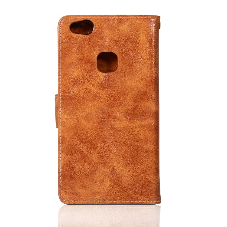 Premium Vintage PU Leather Wallet Mobile Phone Shell for Huawei P10 Lite - Brown-3