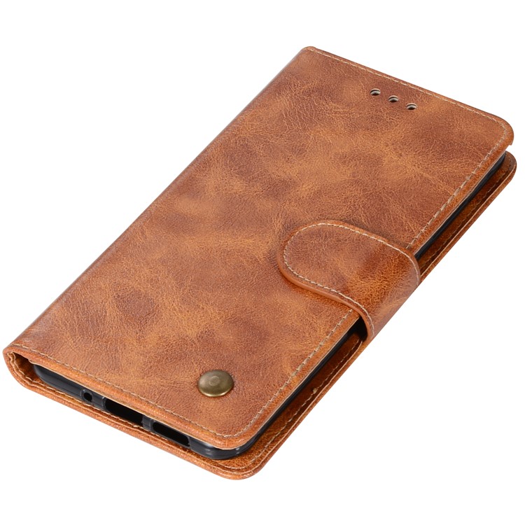 Premium Vintage PU Leather Wallet Mobile Phone Shell for Huawei P10 Lite - Brown-7