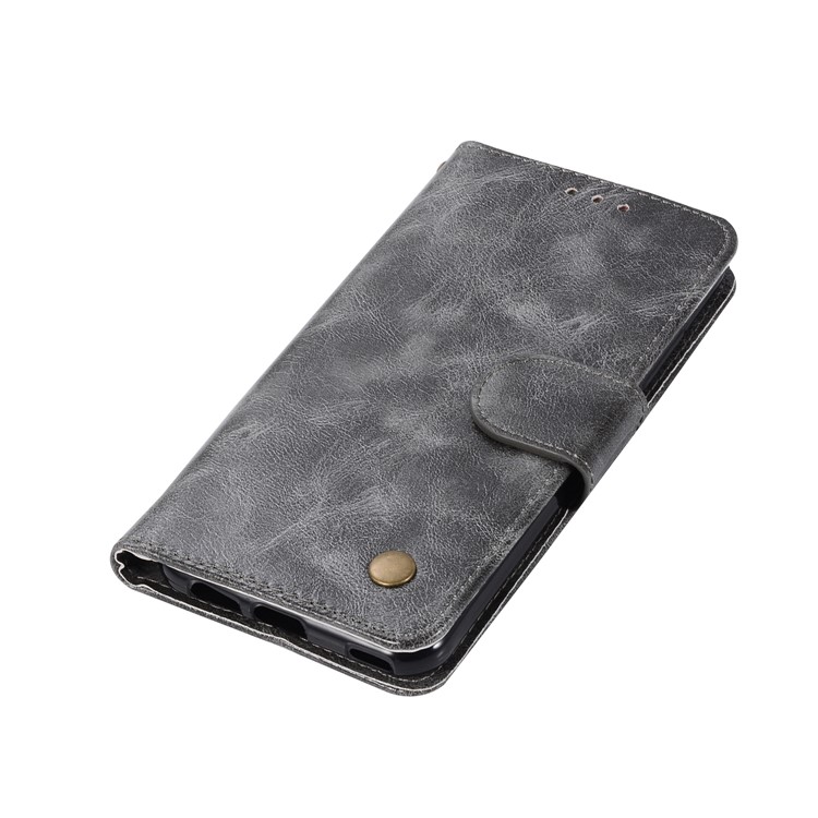 Premium Vintage PU Leather Wallet Casing with Stand for Huawei Honor 7X - Grey-7
