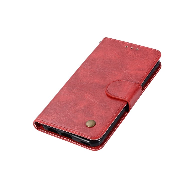 Premium Vintage PU Leather Stand Wallet Phone Casing for Huawei Honor 7X - Red-7