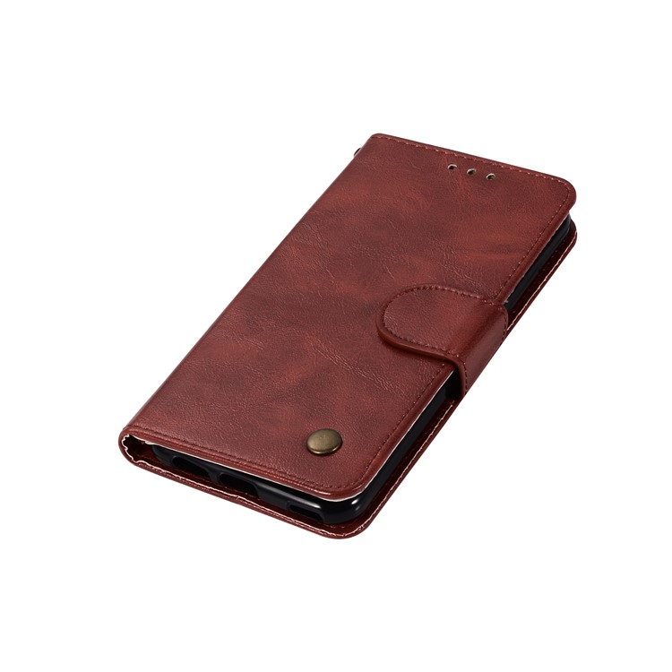 Premium Vintage PU Leather Wallet Flip Cover Case with Stand for Huawei Honor 7X - Wine Red-7