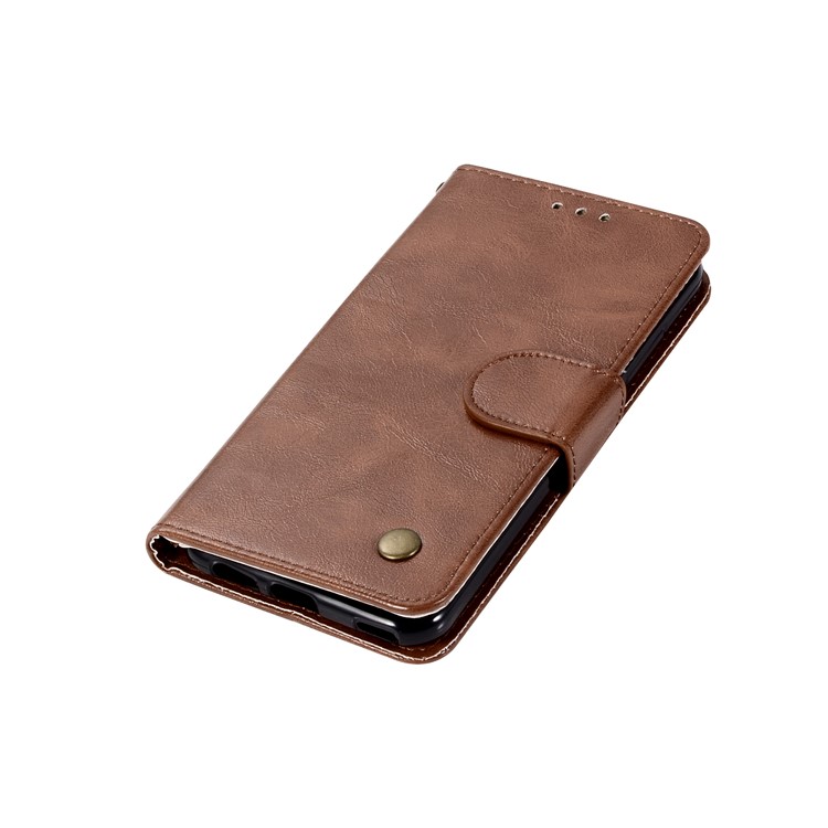Premium Vintage PU Leather Wallet Stand Phone Protection Cover Accessory for Huawei Honor 7X - Coffee-7