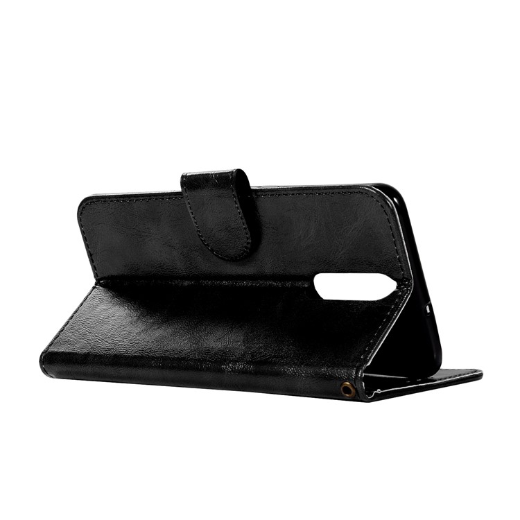 Premium Vintage PU Leather Wallet Casing Accessory for Huawei Mate 10 Lite / nova 2i / Maimang 6 / Honor 9i (India) - Black-6