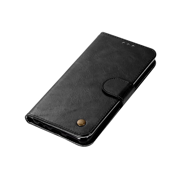 Premium Vintage PU Leather Wallet Casing Accessory for Huawei Mate 10 Lite / nova 2i / Maimang 6 / Honor 9i (India) - Black-7