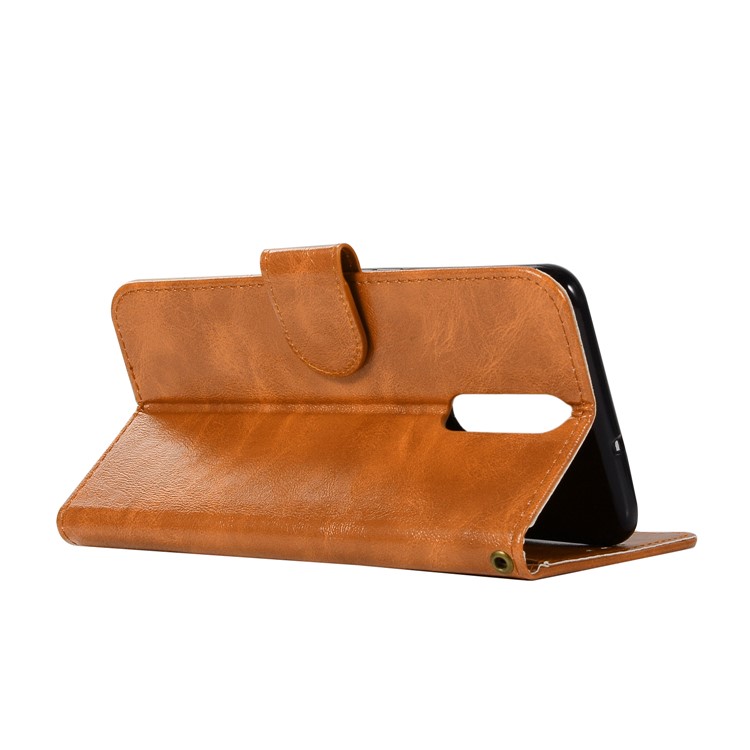 Premium Vintage PU Leather Wallet Shell Accessory for Huawei Mate 10 Lite / nova 2i / Maimang 6 / Honor 9i (India) - Brown-6