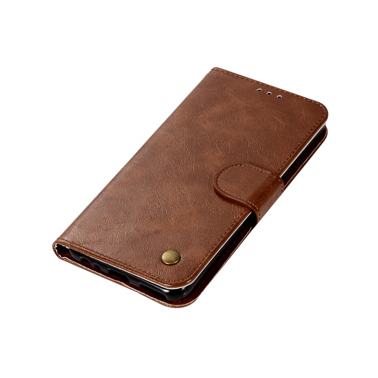 Premium Vintage PU Leather Wallet Cellphone Accessory Cover for Huawei Mate 10 Lite / nova 2i / Maimang 6 / Honor 9i (India) - Coffee-7
