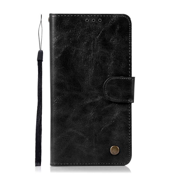 Premium Vintage Leather Wallet Case for Huawei Mate 10 Pro - Black-2