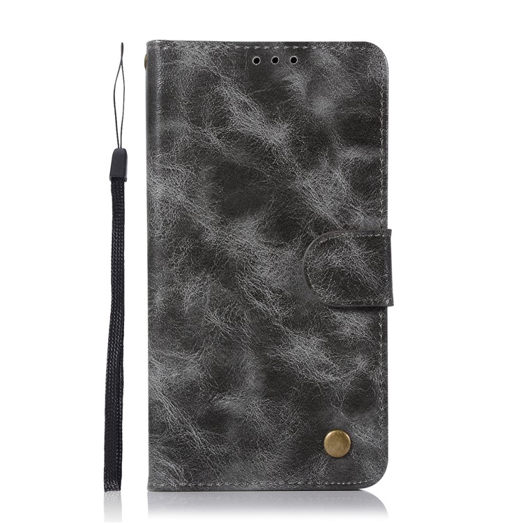 Premium Vintage Leather Wallet Cover for Huawei Mate 10 Pro - Grey-2