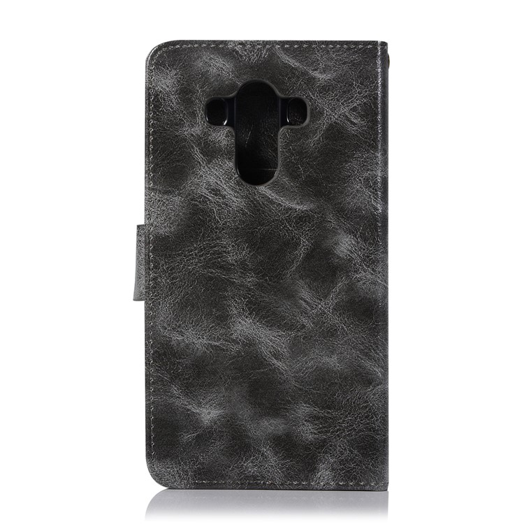Premium Vintage Leather Wallet Cover for Huawei Mate 10 Pro - Grey-3