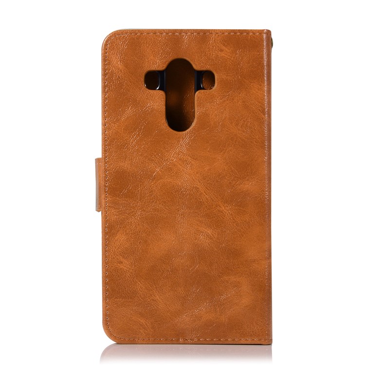 Premium Vintage Leather Wallet Shell Case for Huawei Mate 10 Pro - Brown-3