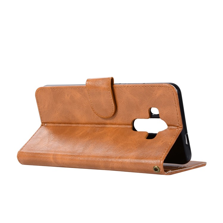 Premium Vintage Leather Wallet Shell Case for Huawei Mate 10 Pro - Brown-6