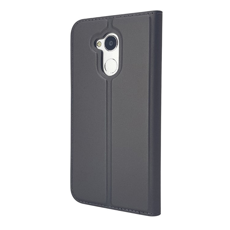 Auto-absorbed Magnetic Leather Card Holder Stand Case for Huawei Honor 6A / Honor 5C pro - Black-11