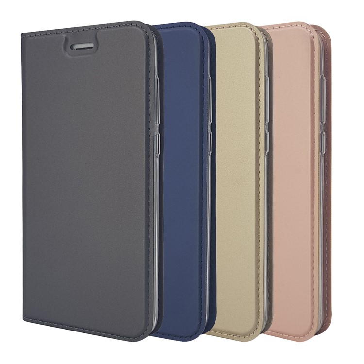 Auto-absorbed Magnetic Leather Card Holder Stand Case for Huawei Honor 6A / Honor 5C pro - Black-12