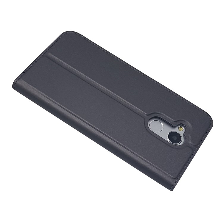 Auto-absorbed Magnetic Leather Card Holder Stand Case for Huawei Honor 6A / Honor 5C pro - Black-6
