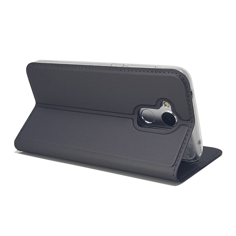 Auto-absorbed Magnetic Leather Card Holder Stand Case for Huawei Honor 6A / Honor 5C pro - Black-8
