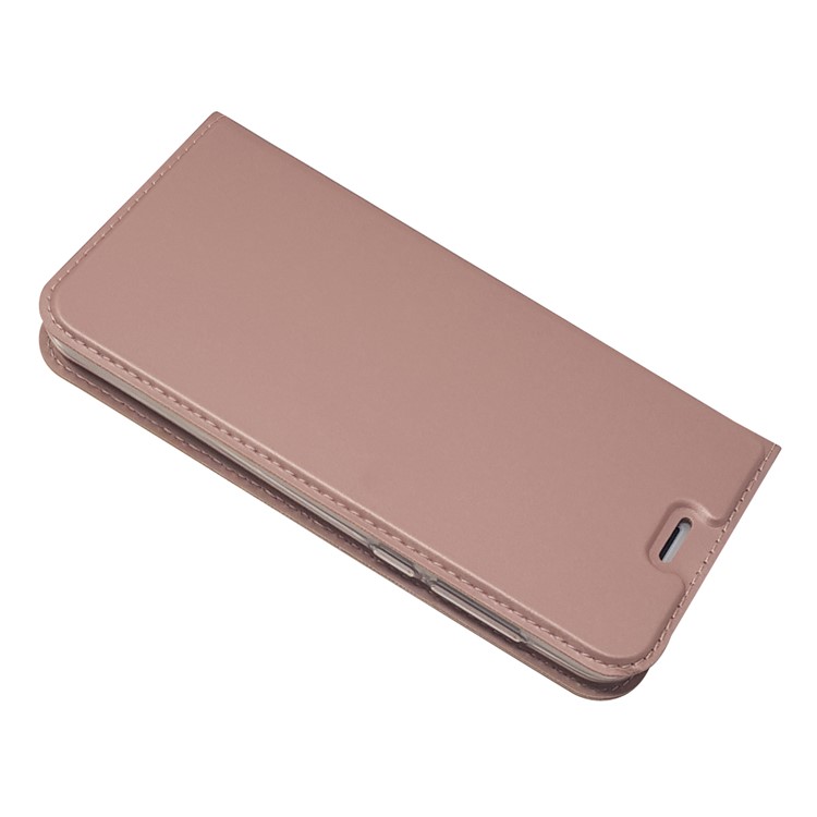 Auto-absorbed Magnetic Leather Card Slot Phone Cover for Huawei Honor 6A / Honor 5C pro - Rose Gold-5