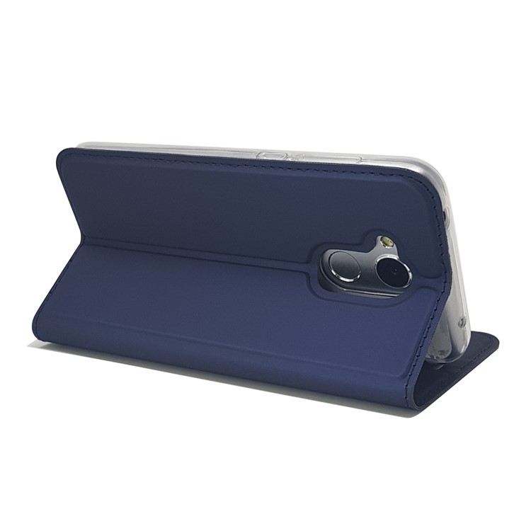 Auto-absorbed Magnetic Leather Card Holder Flip Case for Huawei Honor 6A / Honor 5C pro - Blue-7