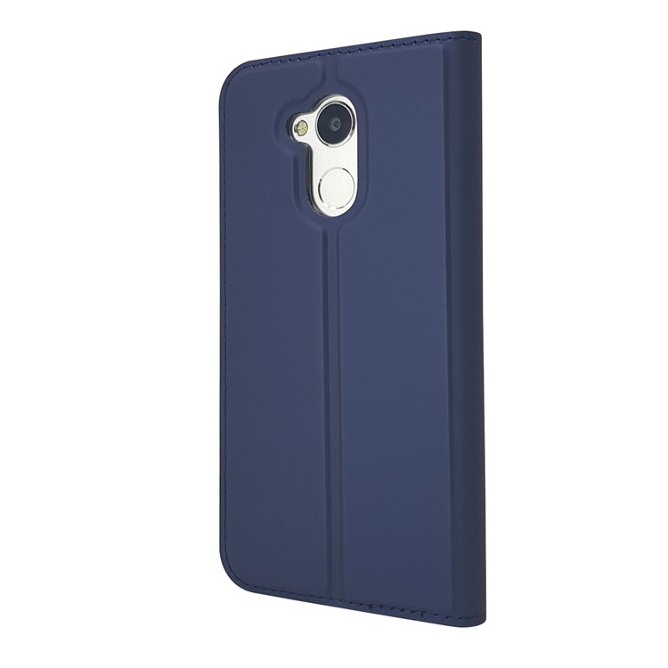 Auto-absorbed Magnetic Leather Card Holder Flip Case for Huawei Honor 6A / Honor 5C pro - Blue-9