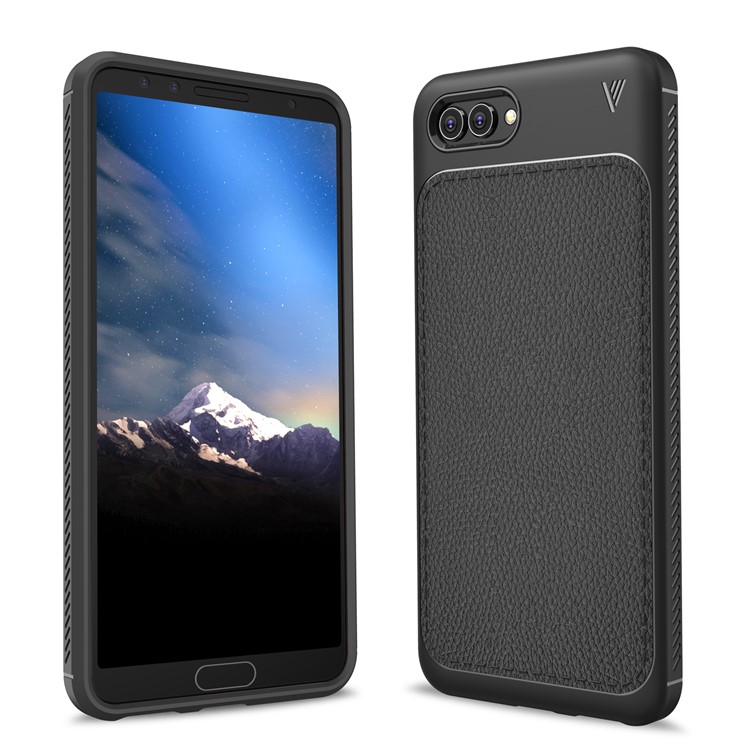 IVSO Gentry Series Leather Coated TPU Mobile Case for Huawei nova 2s - Black-1
