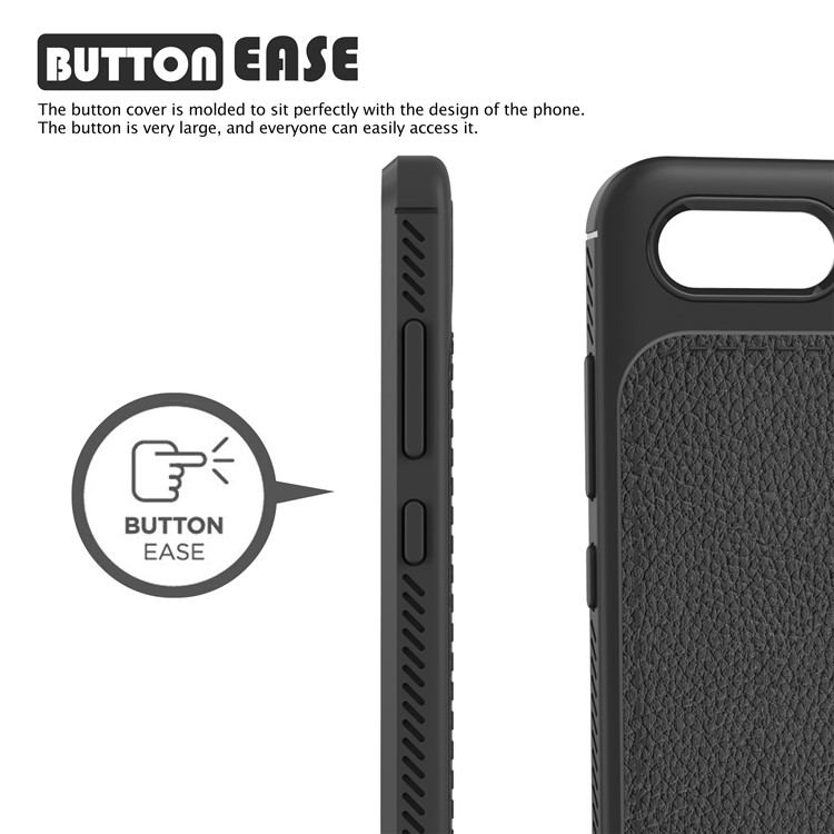IVSO Gentry Series Leather Coated TPU Mobile Case for Huawei nova 2s - Black-2