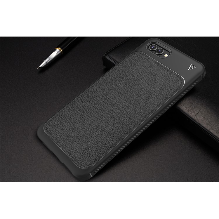 IVSO Gentry Series Leather Coated TPU Mobile Case for Huawei nova 2s - Black-3