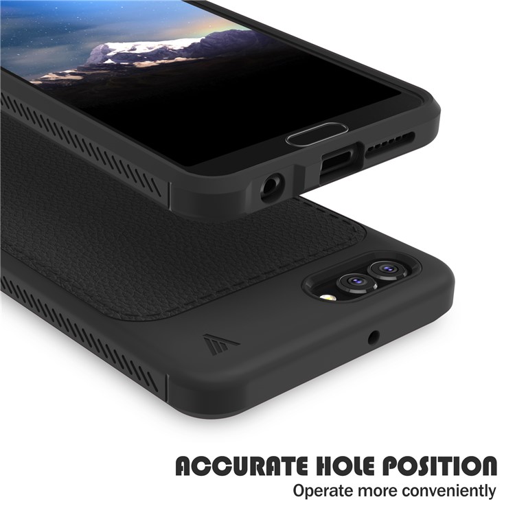 IVSO Gentry Series Leather Coated TPU Mobile Case for Huawei nova 2s - Black-5