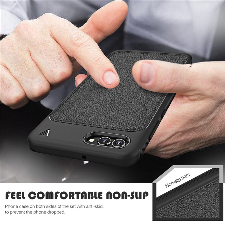 IVSO Gentry Series Leather Coated TPU Mobile Case for Huawei nova 2s - Black-7