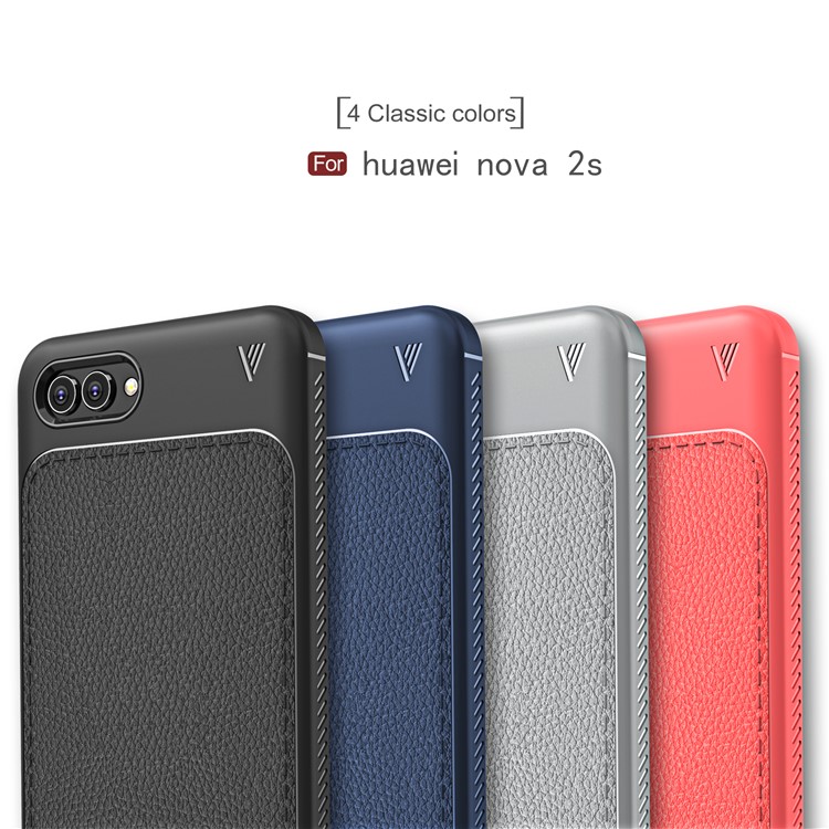 IVSO Gentry Series Leather Coated TPU Mobile Case for Huawei nova 2s - Black-8