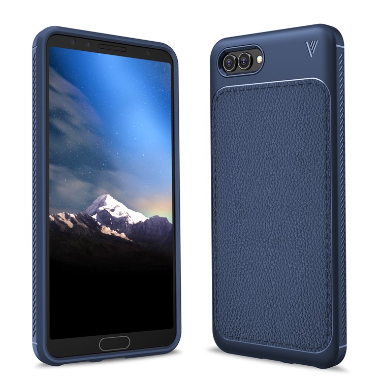 IVSO Gentry Series for Huawei nova 2s Leather Coated TPU Case Accessory - Dark Blue-1
