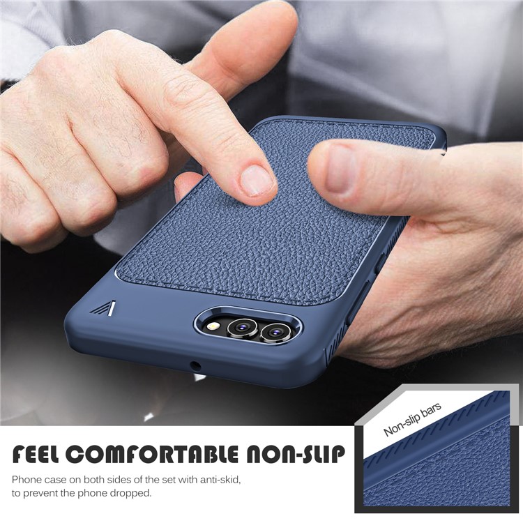 IVSO Gentry Series for Huawei nova 2s Leather Coated TPU Case Accessory - Dark Blue-7
