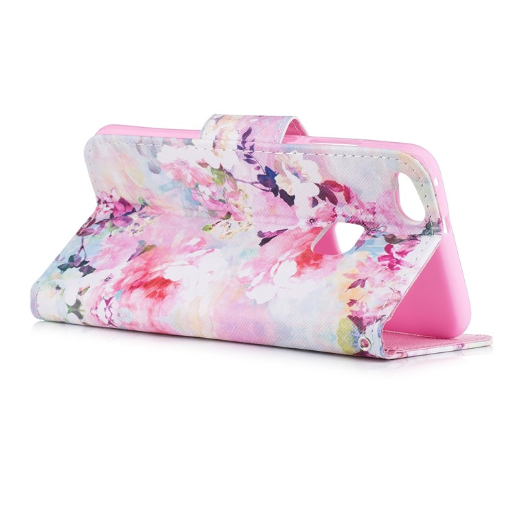 Pattern Printing Magnetic Leather Stand Case for Huawei P10 Lite - Vivid Flowers-3