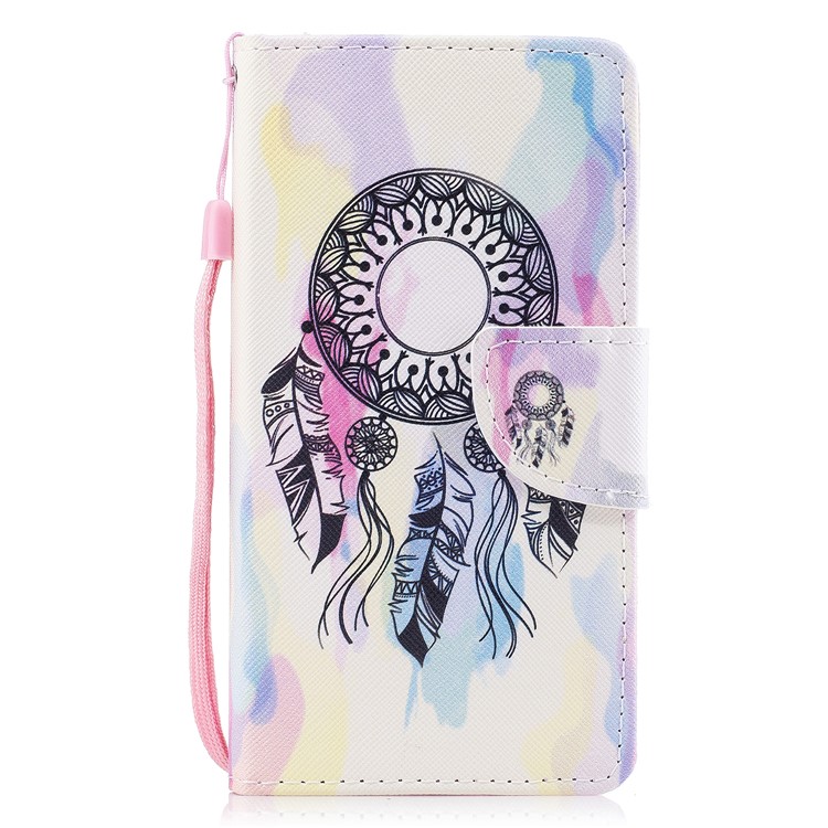 Pattern Printing Wallet Leather Protection Case for Huawei P10 Lite - Dream Catcher-1