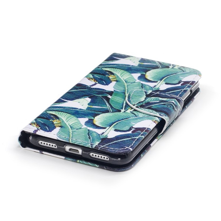 Pattern Printing Wallet Leather Stand Case for Huawei P8 Lite (2017) / Honor 8 Lite - Leaf Pattern-4