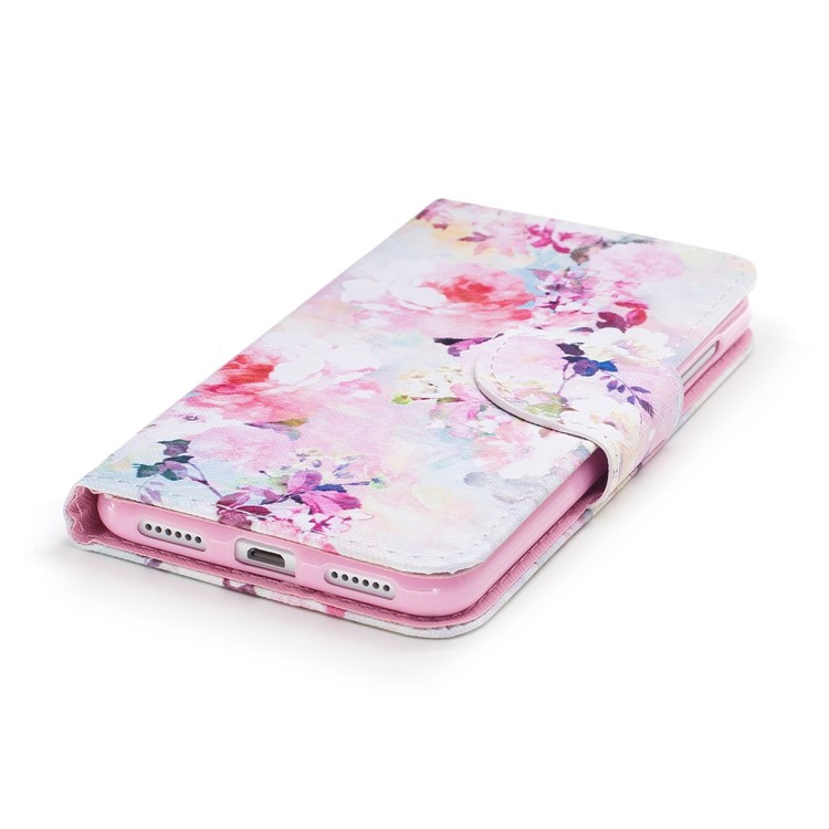 Pattern Printing Magnetic Leather Stand Case for Huawei P8 Lite (2017) / Honor 8 Lite - Vivid Flowers-4