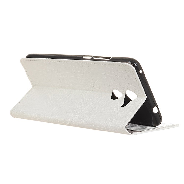 Crocodile Texture PU Leather Magnetic Stand Wallet Phone Cover for Huawei Enjoy 7 Plus / Y7 (2017) / Y7 Prime - White-6