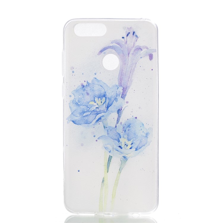 Pattern Printing Soft TPU Protection Cover for Huawei Honor 7X - Pretty Flower-1