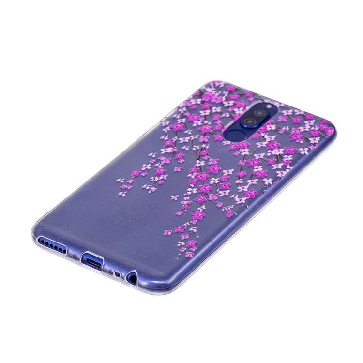 Embossment TPU Phone Cover for Huawei Mate 10 Lite/ nova 2i / Maimang 6 / Honor 9i (India) - Blooming Flowers-2