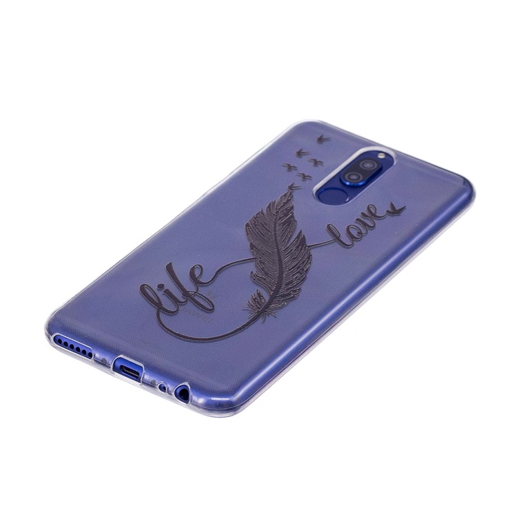 Embossing TPU Jelly Case for Huawei Mate 10 Lite/ nova 2i / Maimang 6 / Honor 9i (India) - Feather, Life, Love-2