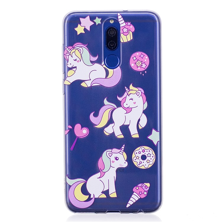 Embossing TPU Soft Cover for Huawei Mate 10 Lite/ nova 2i / Maimang 6 / Honor 9i (India) - Unicorns-1
