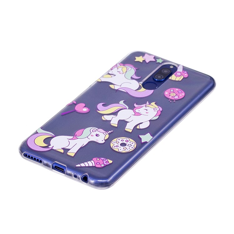 Embossing TPU Soft Cover for Huawei Mate 10 Lite/ nova 2i / Maimang 6 / Honor 9i (India) - Unicorns-2