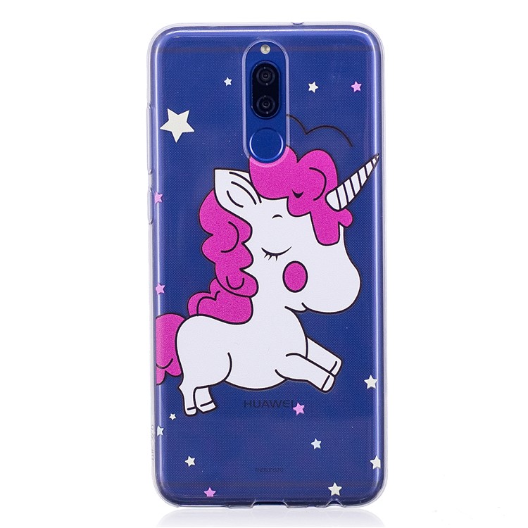 Embossment TPU Mobile Casing for Huawei Mate 10 Lite/ nova 2i / Maimang 6 / Honor 9i (India) - Cute Unicorn-1
