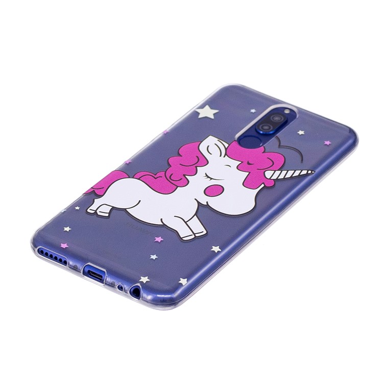 Embossment TPU Mobile Casing for Huawei Mate 10 Lite/ nova 2i / Maimang 6 / Honor 9i (India) - Cute Unicorn-2