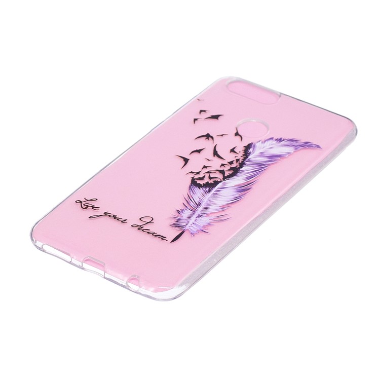 Embossed Pattern Clear TPU Back Shell for Huawei Honor 7X - Love Your Dream-2