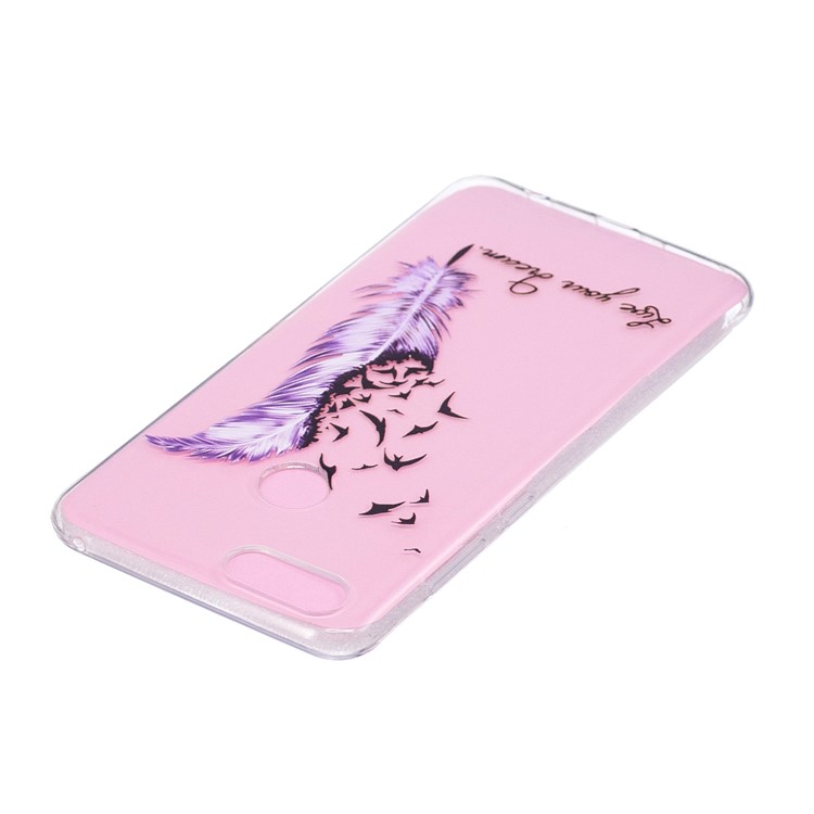 Embossed Pattern Clear TPU Back Shell for Huawei Honor 7X - Love Your Dream-3