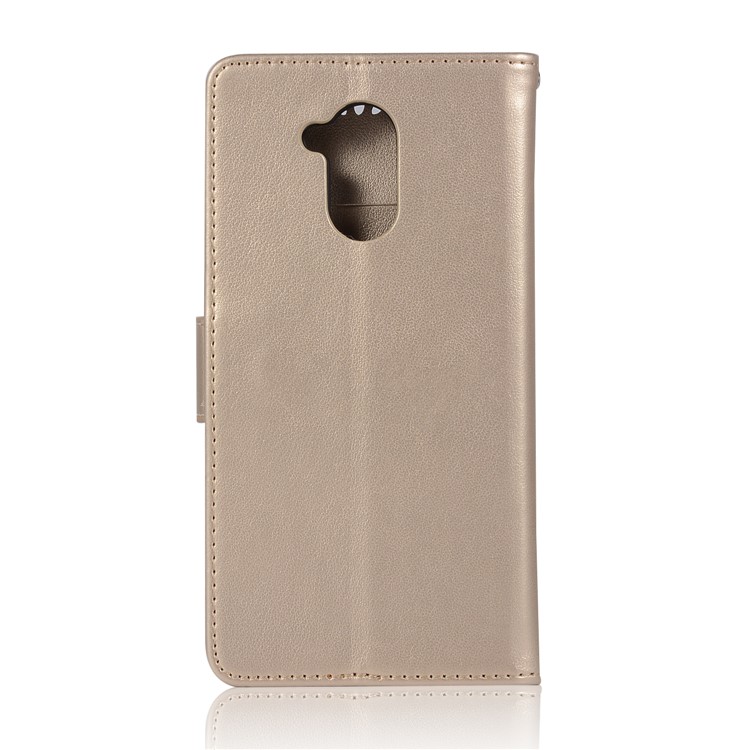 Imprinted Dream Catcher Owl Wallet Leather Stand Cover for Huawei Enjoy 6s / Honor 6C - Gold-3