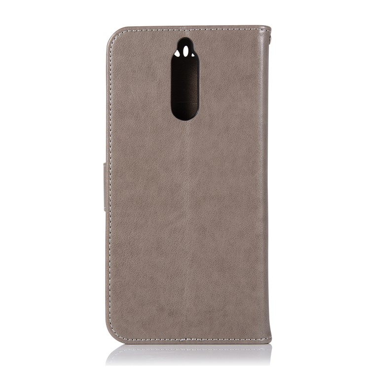 Imprinted Dream Catcher Owl Leather Wallet Cover for Huawei Mate 10 Lite / nova 2i / Maimang 6 / Honor 9i (India) - Grey-3