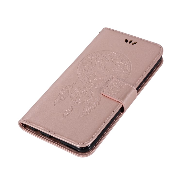 Imprinted Dream Catcher Owl PU Leather Wallet Case for Huawei Mate 10 Lite / nova 2i / Maimang 6 / Honor 9i (India) - Rose Gold-7