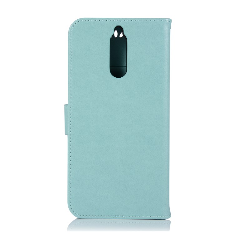 Imprinted Dream Catcher Owl Leather Wallet Case Shell for Huawei Mate 10 Lite / nova 2i / Maimang 6 / Honor 9i (India) - Baby Blue-3